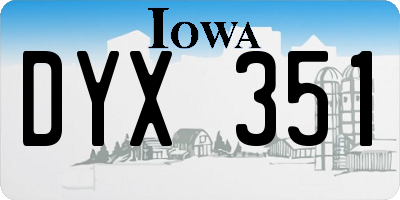 IA license plate DYX351