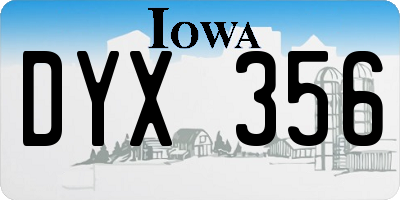 IA license plate DYX356