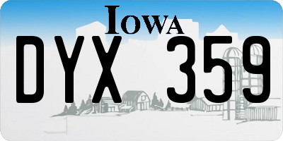 IA license plate DYX359