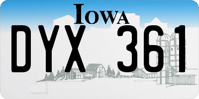 IA license plate DYX361