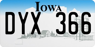 IA license plate DYX366