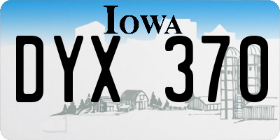 IA license plate DYX370