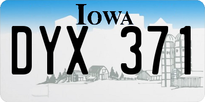 IA license plate DYX371