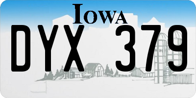 IA license plate DYX379