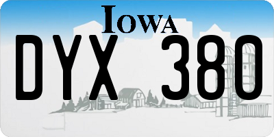 IA license plate DYX380