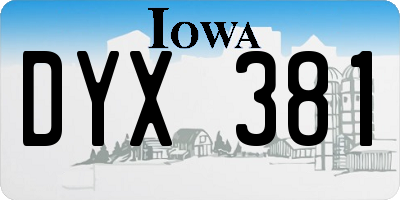 IA license plate DYX381