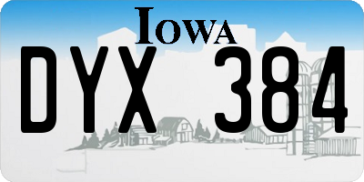 IA license plate DYX384