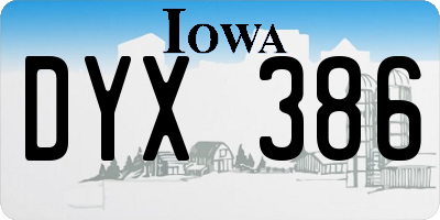 IA license plate DYX386