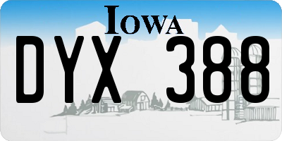 IA license plate DYX388