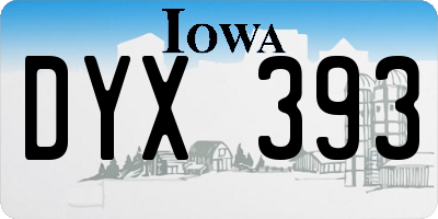 IA license plate DYX393