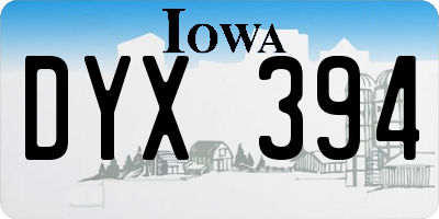 IA license plate DYX394