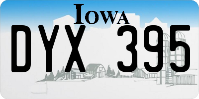 IA license plate DYX395