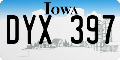 IA license plate DYX397