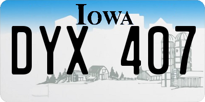 IA license plate DYX407
