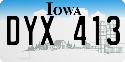 IA license plate DYX413