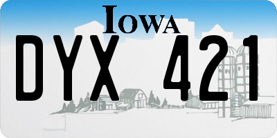 IA license plate DYX421