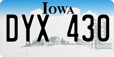 IA license plate DYX430