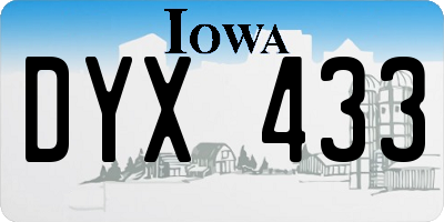 IA license plate DYX433