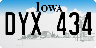 IA license plate DYX434