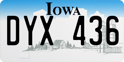 IA license plate DYX436