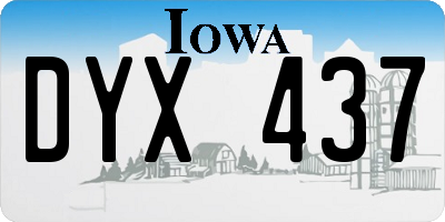 IA license plate DYX437