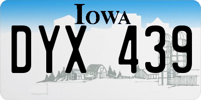 IA license plate DYX439