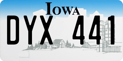 IA license plate DYX441