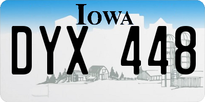 IA license plate DYX448