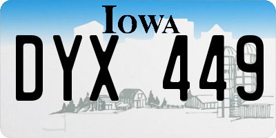 IA license plate DYX449