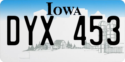 IA license plate DYX453