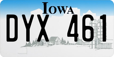 IA license plate DYX461