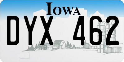 IA license plate DYX462
