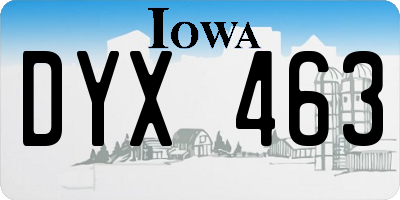 IA license plate DYX463