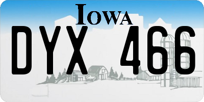 IA license plate DYX466