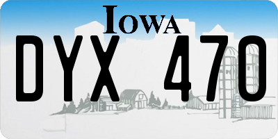 IA license plate DYX470