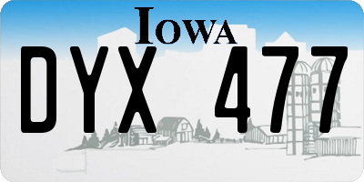 IA license plate DYX477