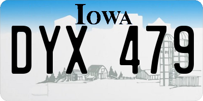 IA license plate DYX479