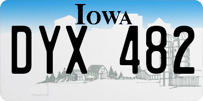 IA license plate DYX482