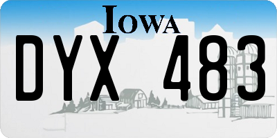 IA license plate DYX483