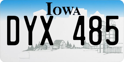 IA license plate DYX485