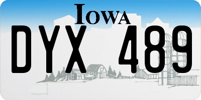 IA license plate DYX489