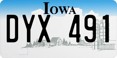 IA license plate DYX491