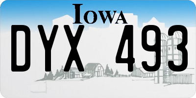 IA license plate DYX493