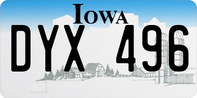 IA license plate DYX496