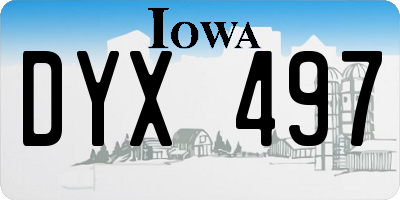 IA license plate DYX497