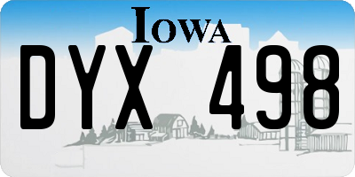 IA license plate DYX498