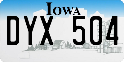 IA license plate DYX504