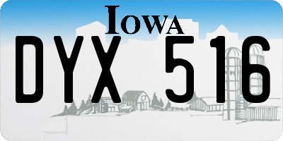 IA license plate DYX516