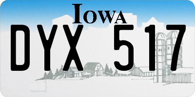IA license plate DYX517
