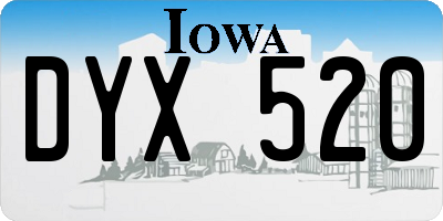 IA license plate DYX520